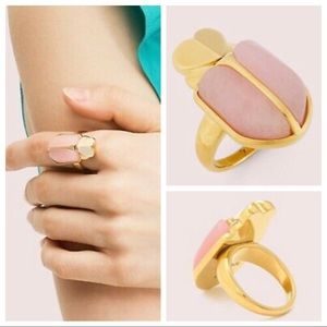 KATE SPADE Love Bugs Beetle Semiprecious Jade Ring